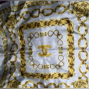 Huge Scarf No Name Shawl Cape Wrap Monogram Logo 34”’x 34”